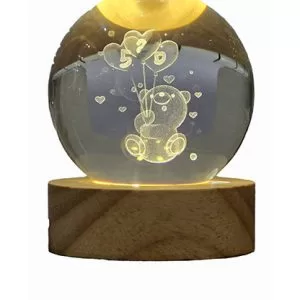 چراغ خواب گوی شیشه ای مدل خرسی