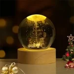 چراغ خواب گوی شیشه ای مدل درخت کریسمس
